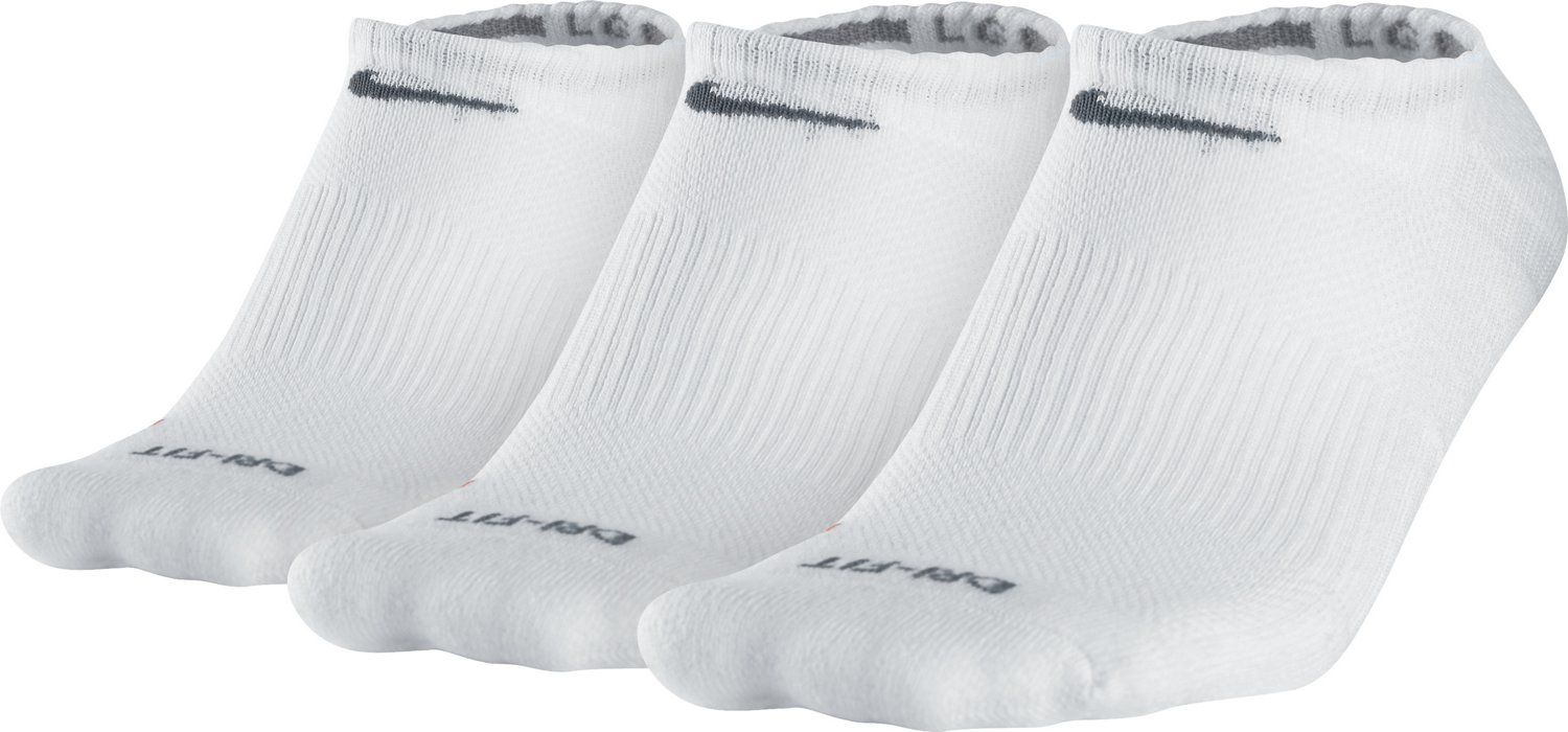 Nike Men's Dri-FIT Half Cushion No-Show Socks 3-Pack