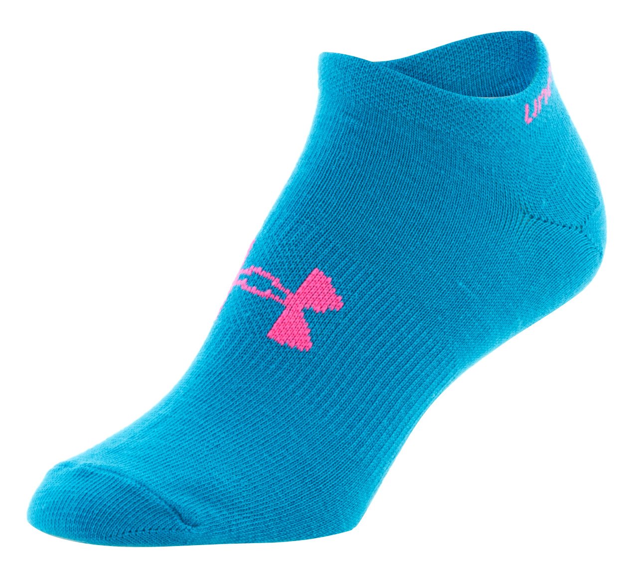 Under Armour® Girls' Youth Neon No-Show Socks 6-Pack