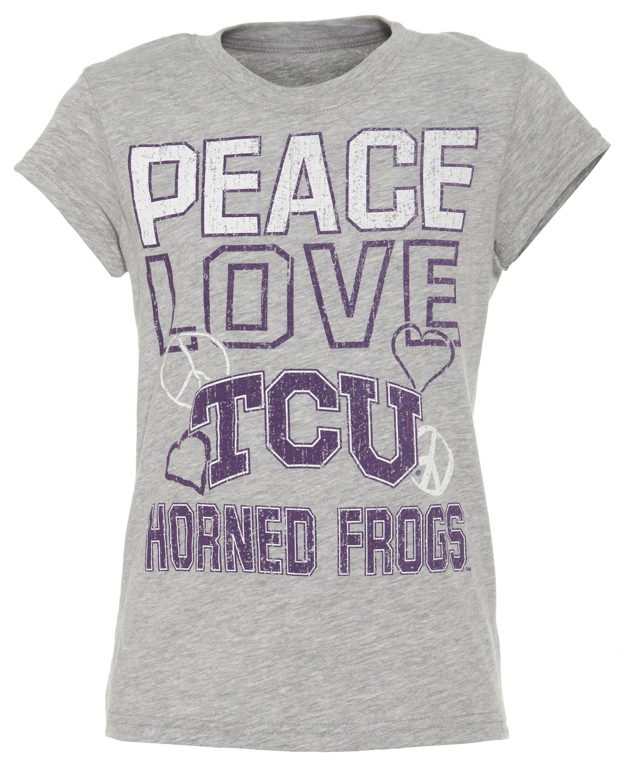 Soffe Girls' Texas Christian University Short Sleeve T-shirt