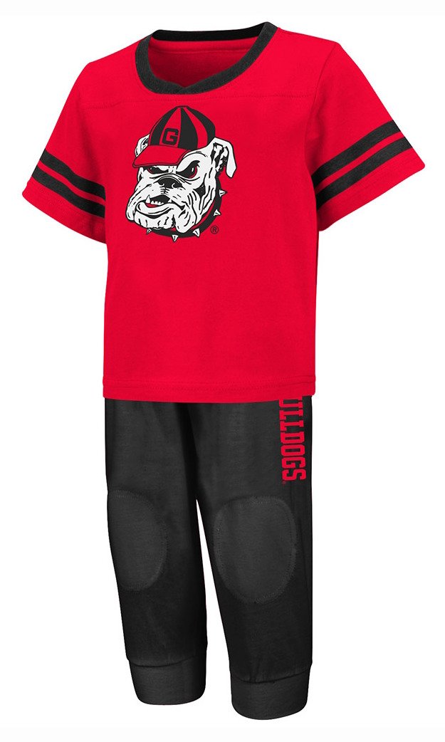 Colosseum Athletics Toddlers' University of Georgia Quarterback Shirt and Pant Combo Set