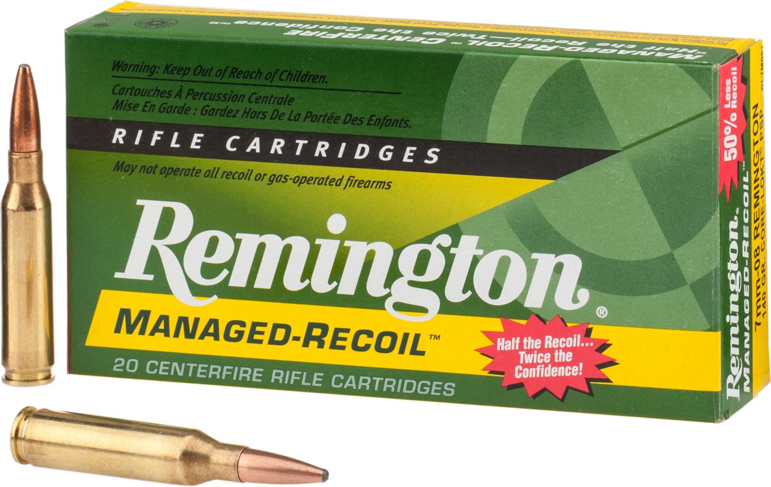 Remington Managed-Recoil® 7mm-08 Remington 140-Grain Centerfire Rifle Ammunition