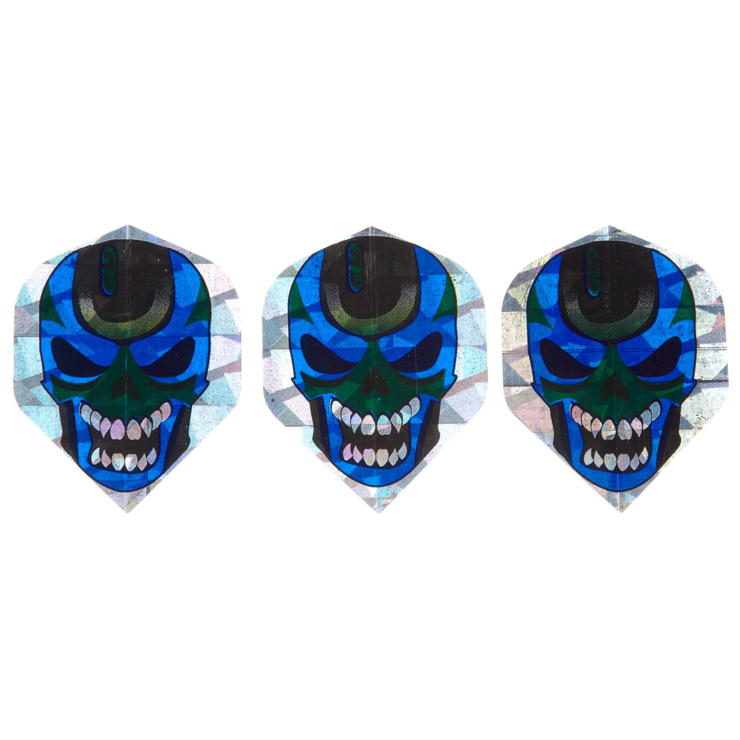 FatCat Skull 2-D Glitter Dart Flights 3-Pack