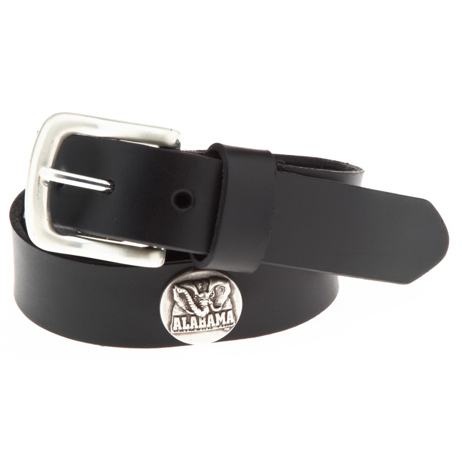 Enmon Men's Sideline Collection Alabama Black Leather Belt