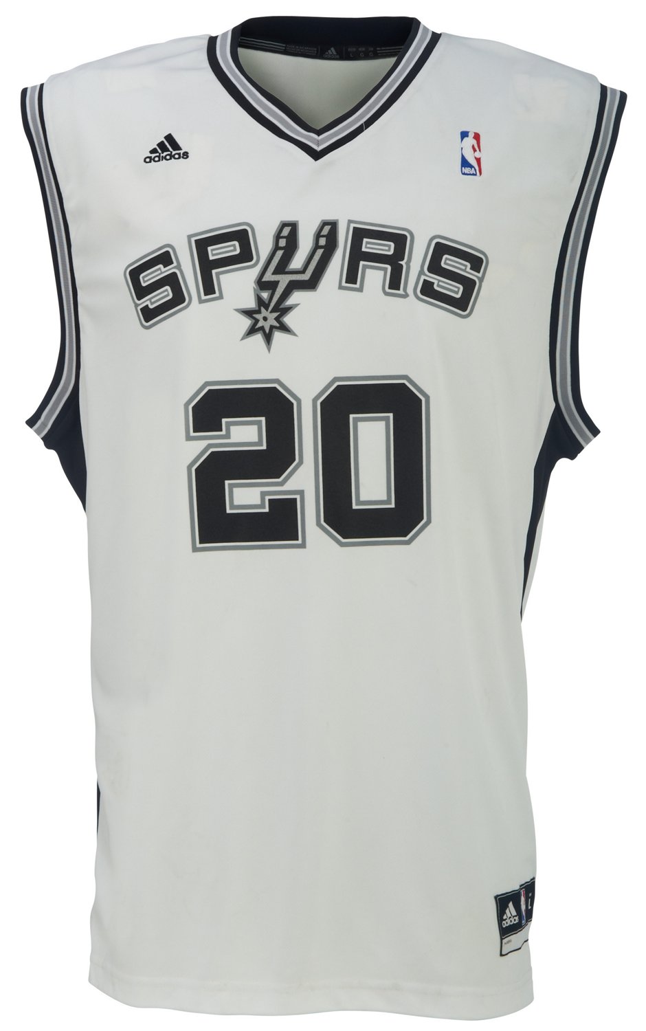 adidas Men's San Antonio Spurs Manu Ginobili #20 Replica Jersey