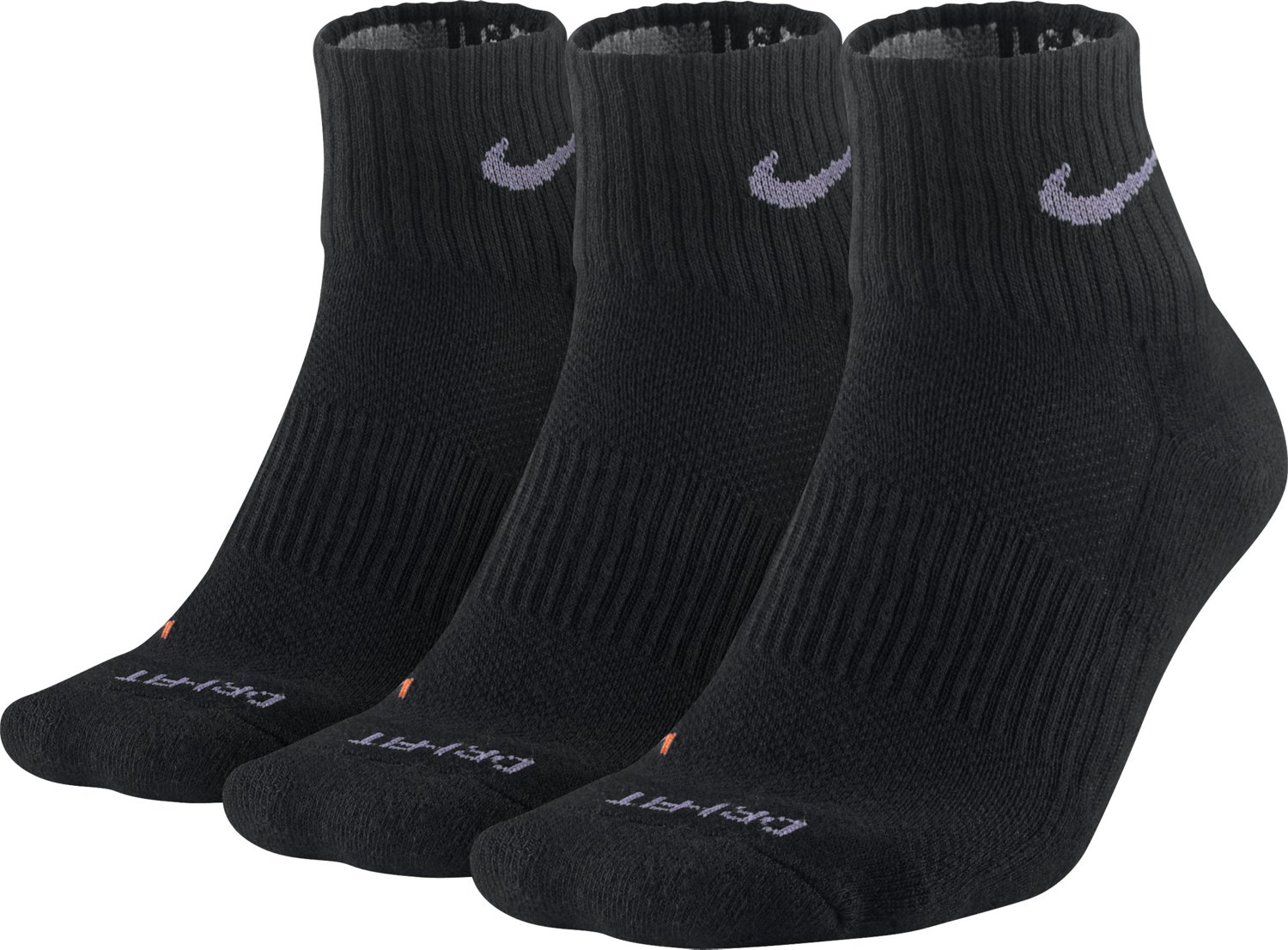 Nike Men's Dri-FIT Half Cushion Quarter Socks 3-Pack