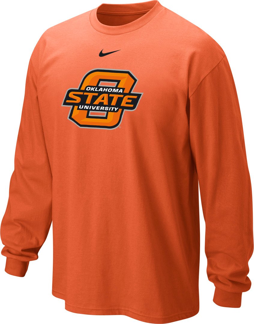 Nike Men's Oklahoma State University Long Sleeve Classic Logo T-shirt