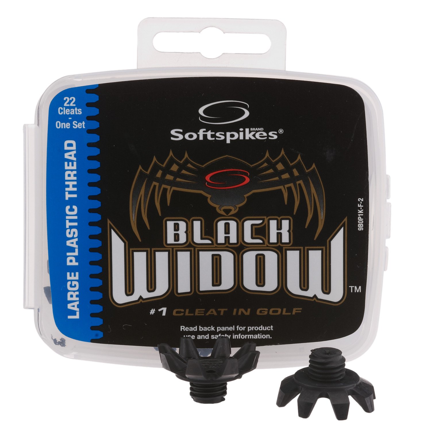Softspikes Black Widow Large Plastic Thread Spikes 22-Pack