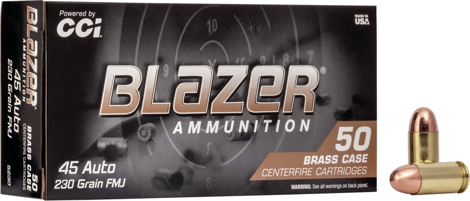 Federal® Blazer Brass .45 ACP 230-Grain Centerfire Pistol Ammunition