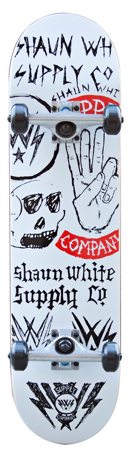 Shaun White Supply Co. Street Complete Sketch Hand 31.88" Skateboard thumbnail