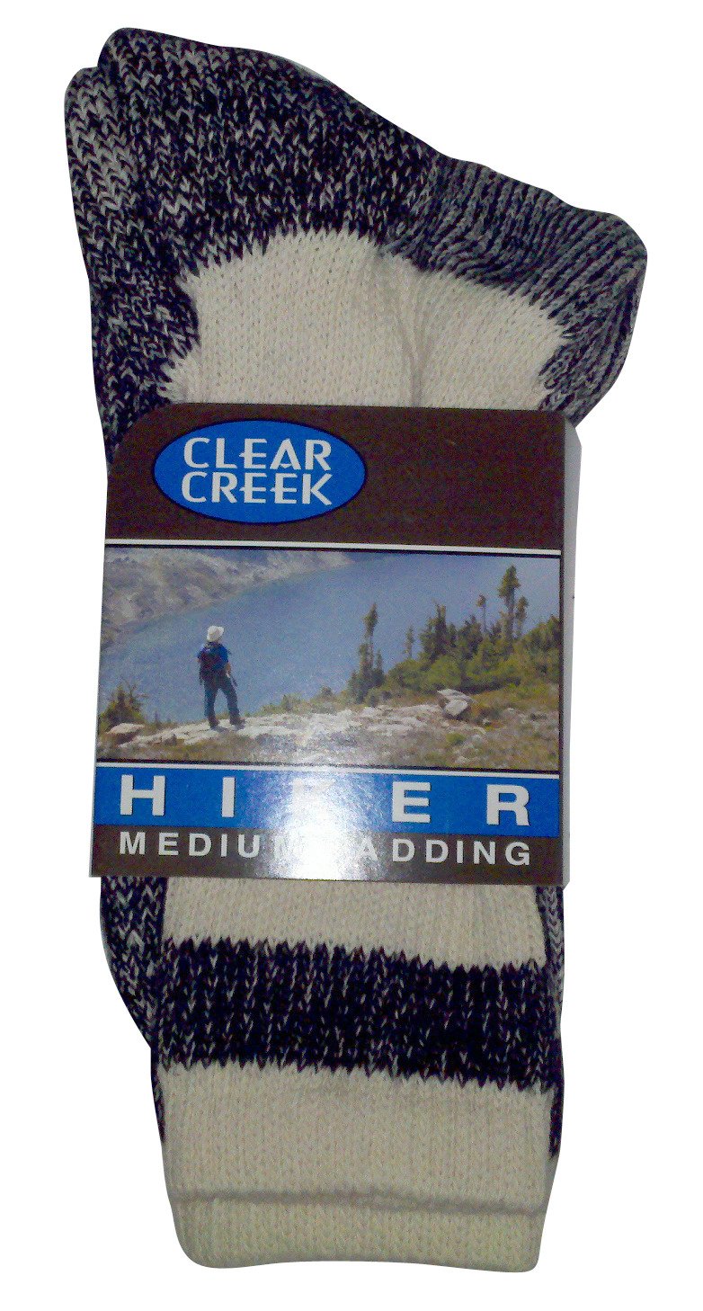 Clear Creek Men's Rugged Stripe Hiker Socks