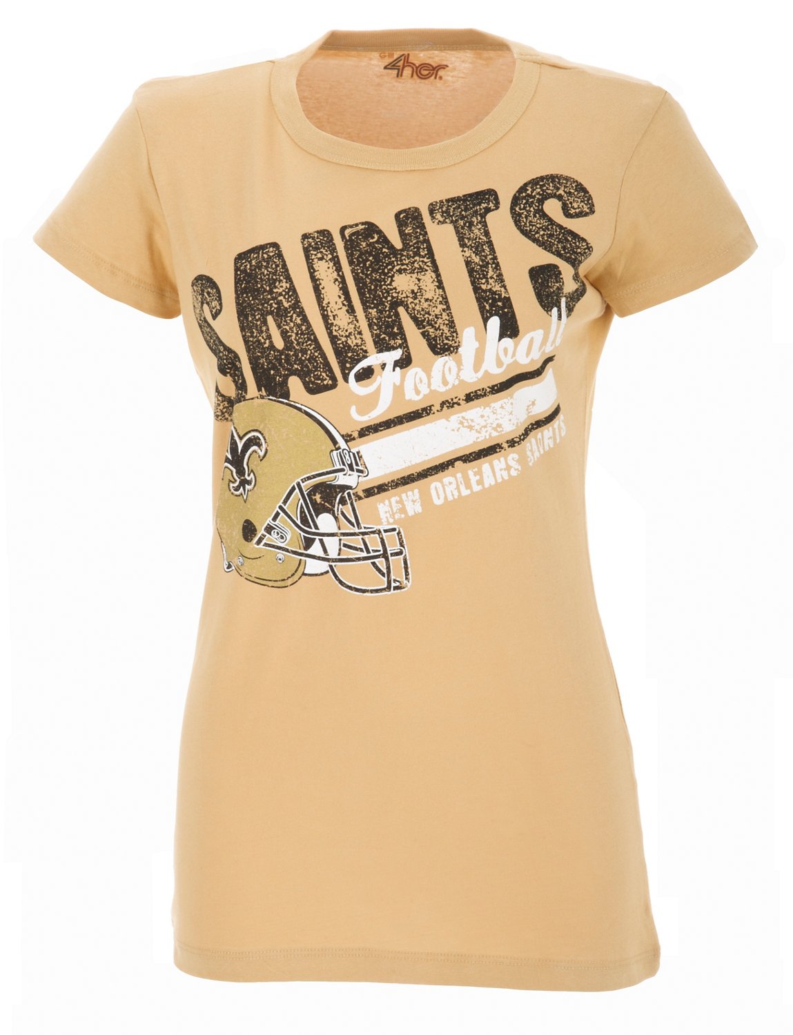 G-III for Her Women's New Orleans Saints Time Out Cap Sleeve T-shirt