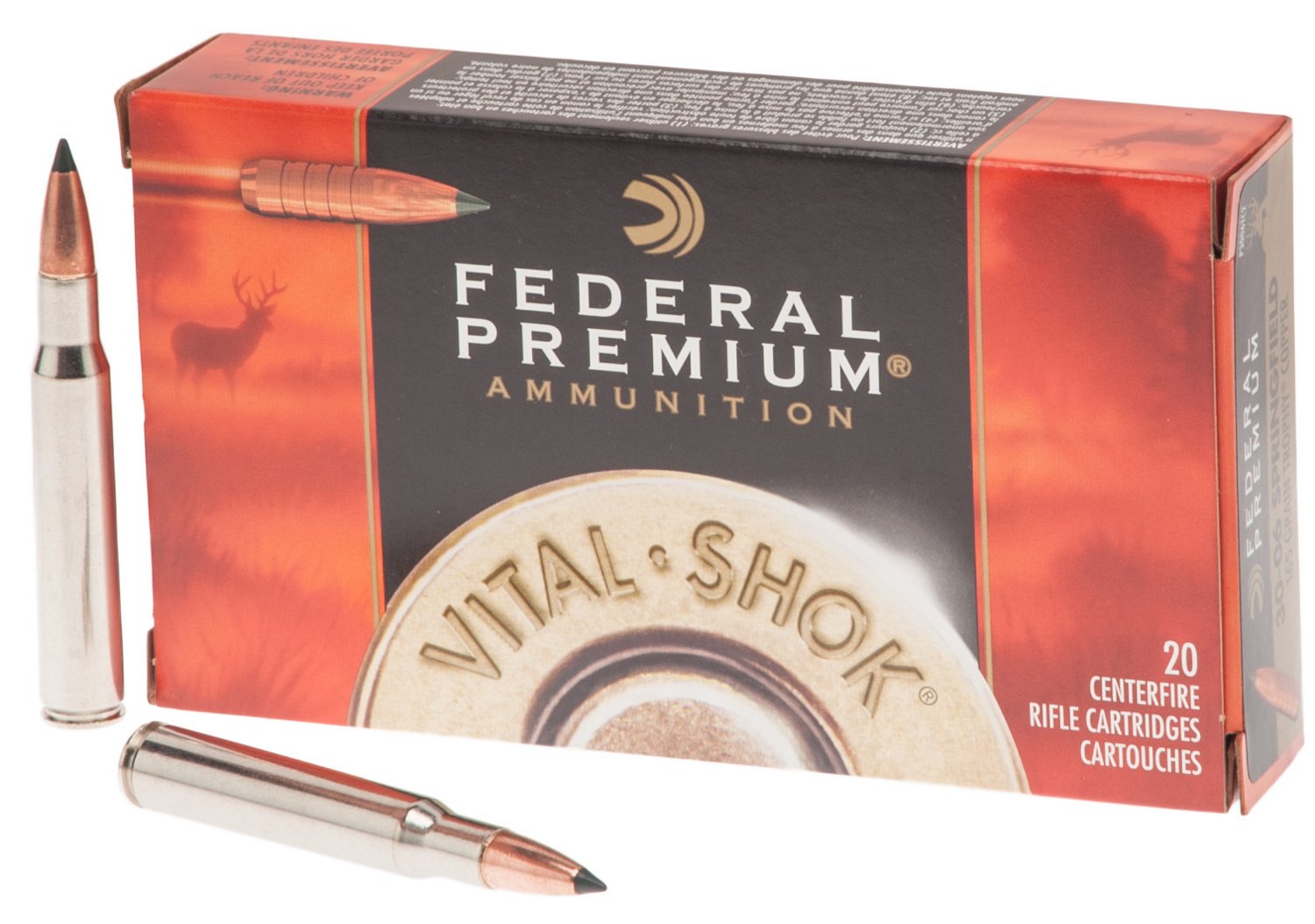 Federal Premium® Vital-Shok® Trophy Copper .30-06 Springfield 165-Grain Centerfire Rifle Ammunition