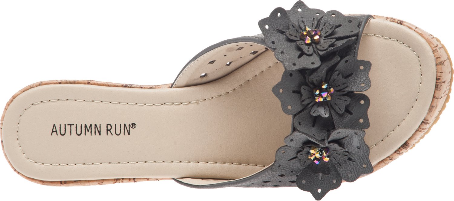 Autumn Run® Women's Flower Wedge Sandals thumbnail