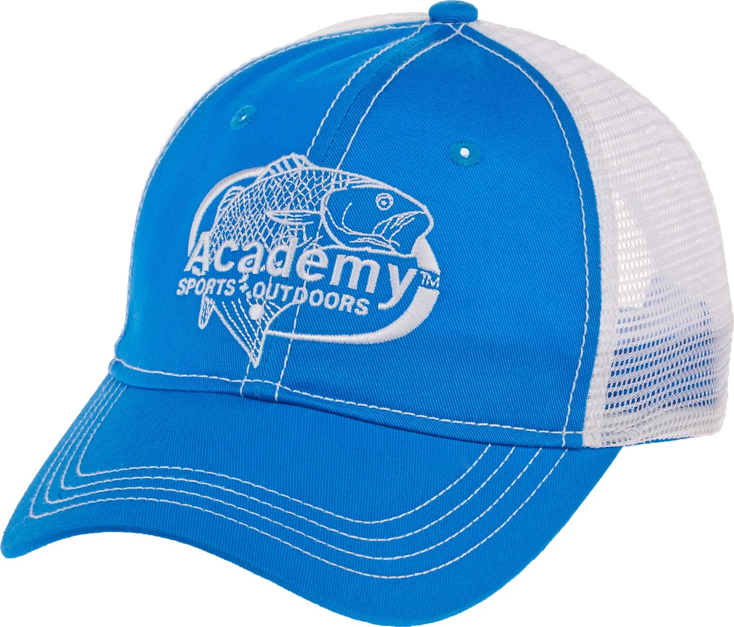 Academy Sports + Outdoors Men's Oval Embroidered Redfish Trucker Hat