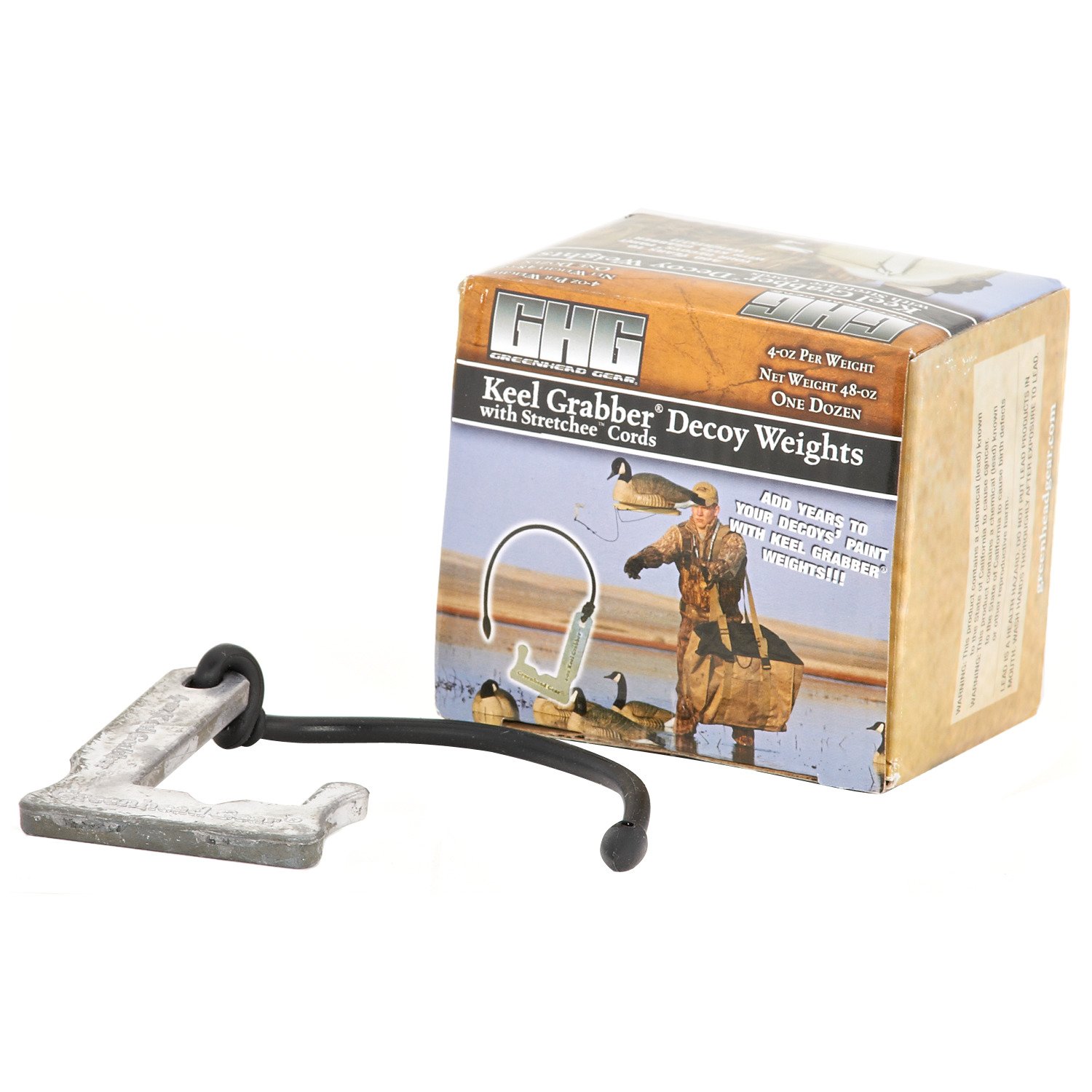Greenhead Gear® 4 oz. Keel Grabber Weights with Stretchee™ Cords