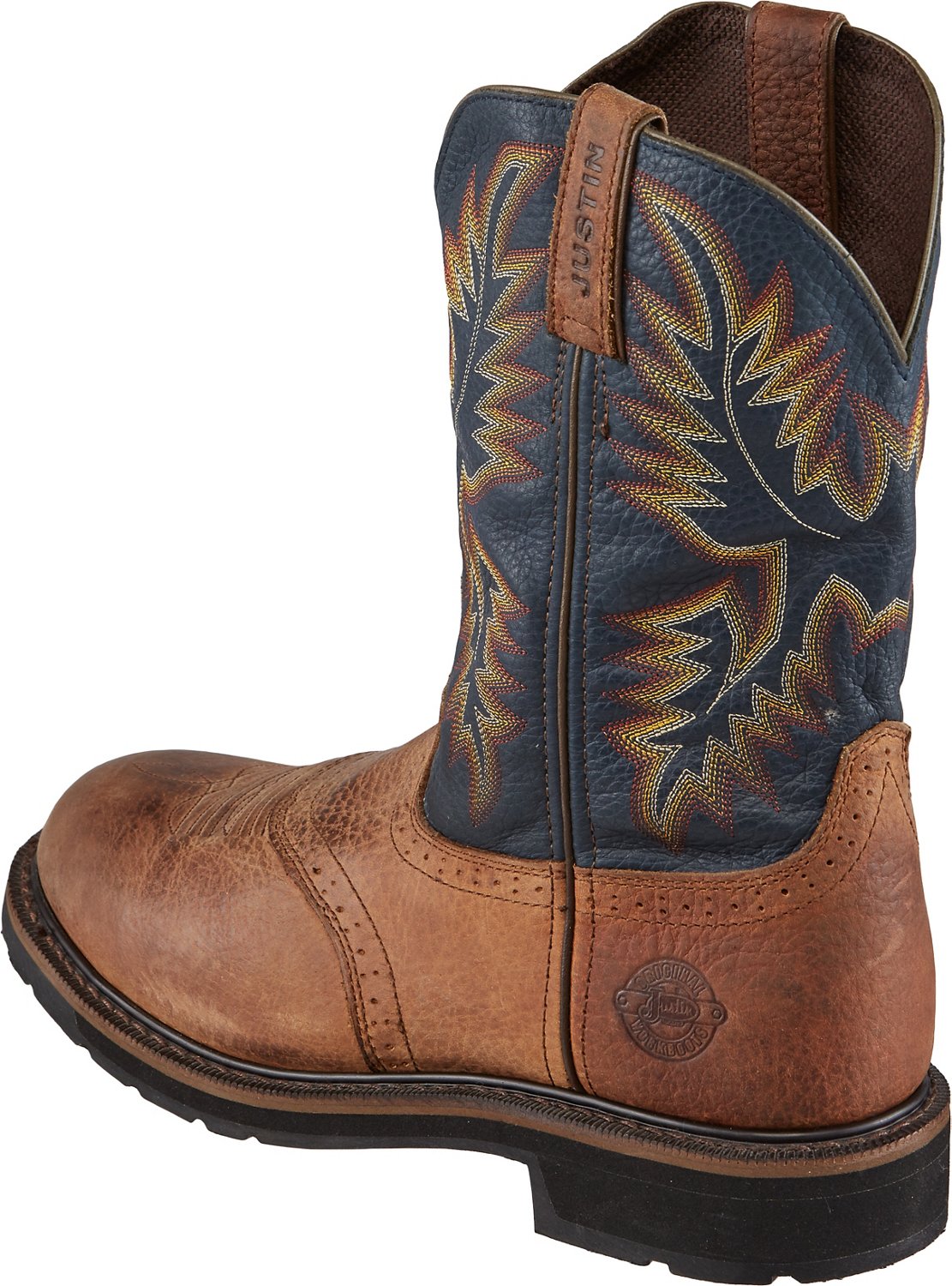 Justin Men's Original Stampede Copper Kettle Rowdy Western Work Boots thumbnail