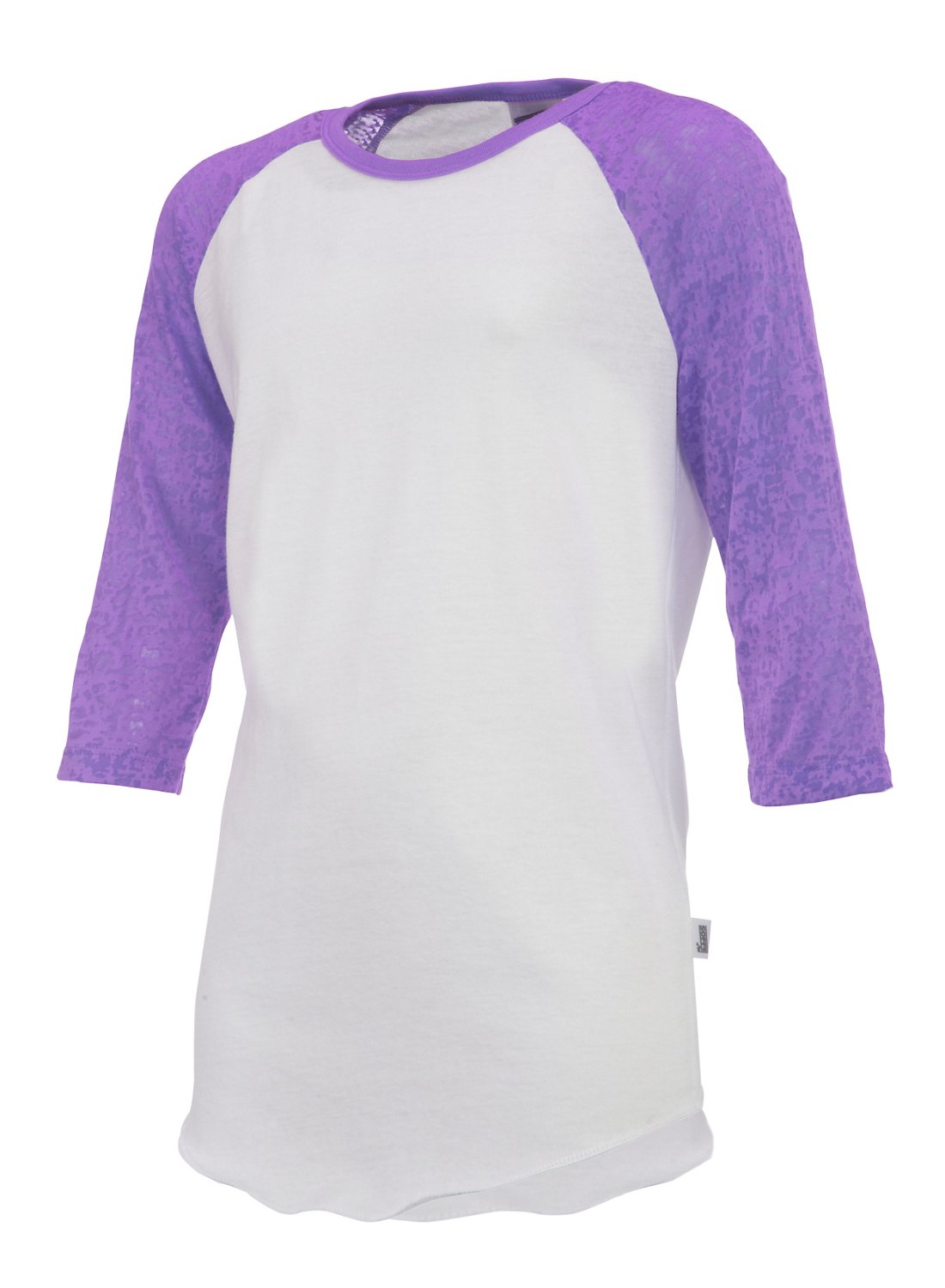 Soffe Girls' Burnout Baseball T-Shirt