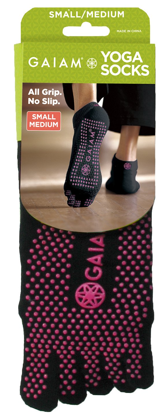 Gaiam Adults' All Grip Yoga Socks
