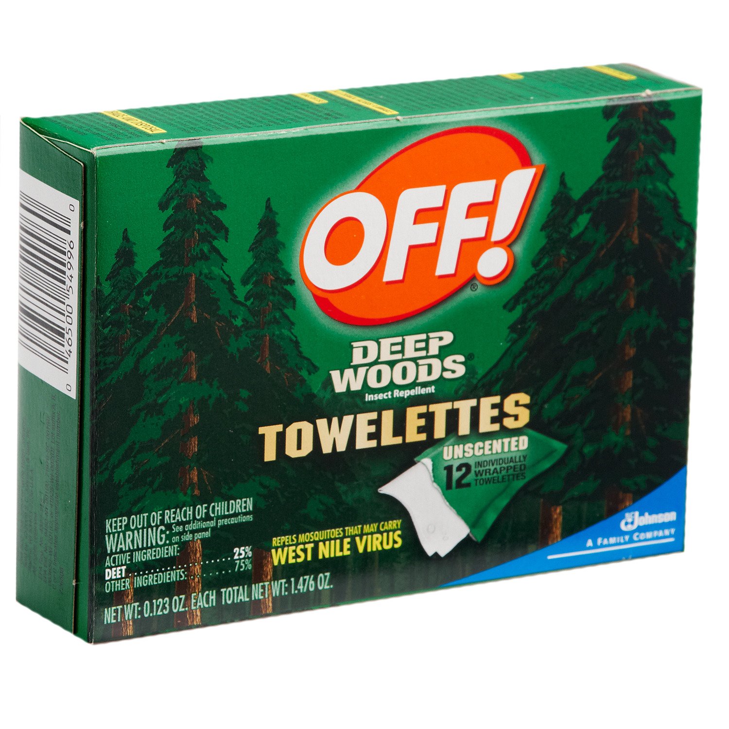 OFF! Deep Woods® Insect Repellent Towelettes 12-Pack