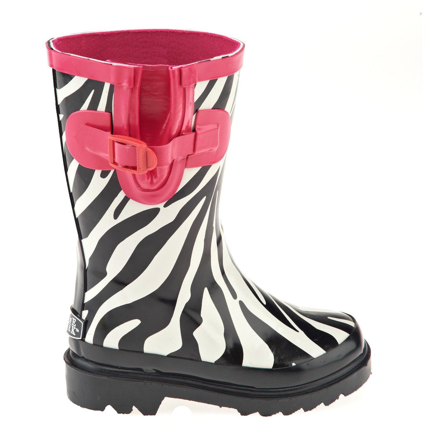 Stone Creek™ Girls' Zebra Print Rubber Boots