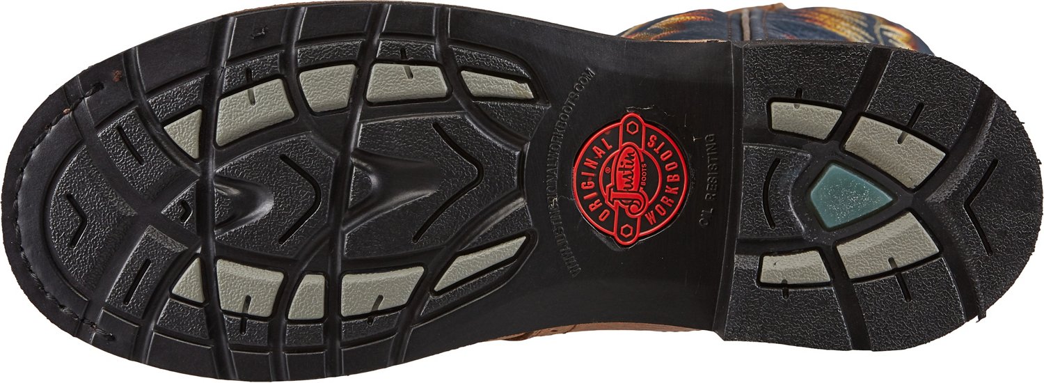 Justin Men's Original Stampede Copper Kettle Rowdy Western Work Boots thumbnail