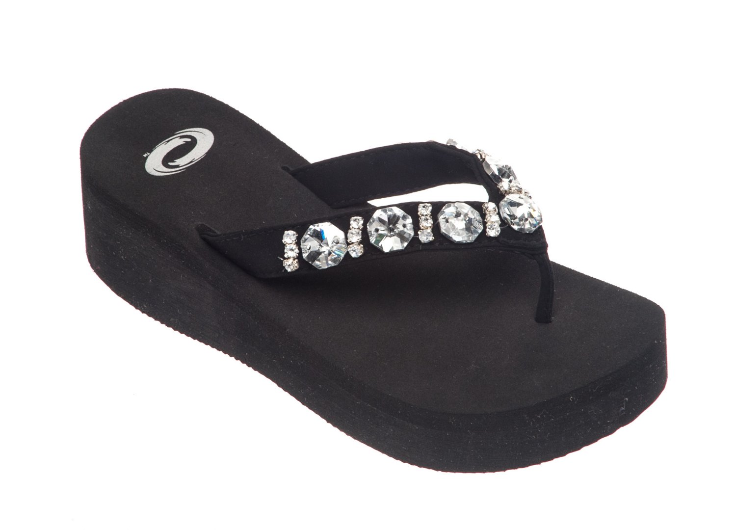 O'rageous Girls' Prom Wedge Thong Sandals thumbnail