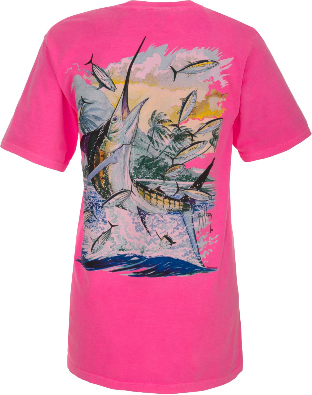 Guy Harvey Men's Island Marlin Neon T-shirt