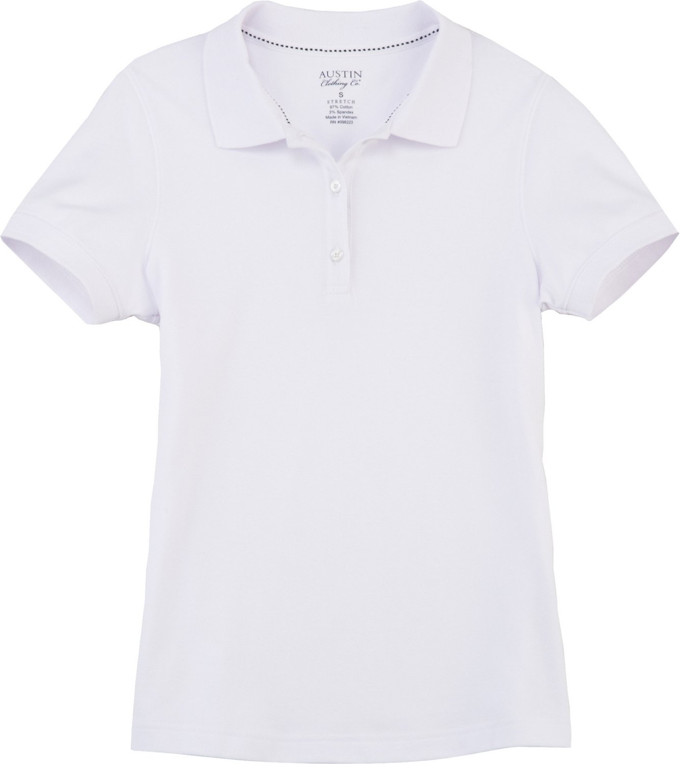 Austin Clothing Co.® Junior Girls' School Uniform Stretch Piqué Polo Shirt