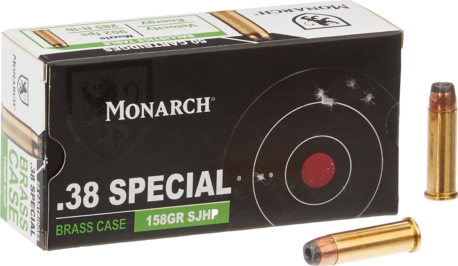 Monarch™ SP SJHP .38 Special 158-Grain Pistol Ammunition