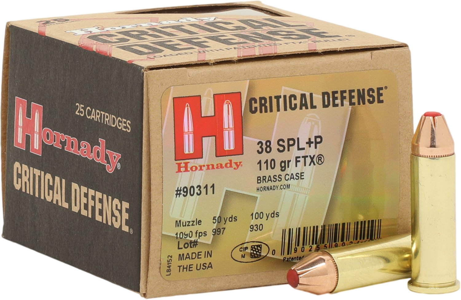 Hornady Critical Defense® .38 Special +P 110-Grain Handgun Ammunition