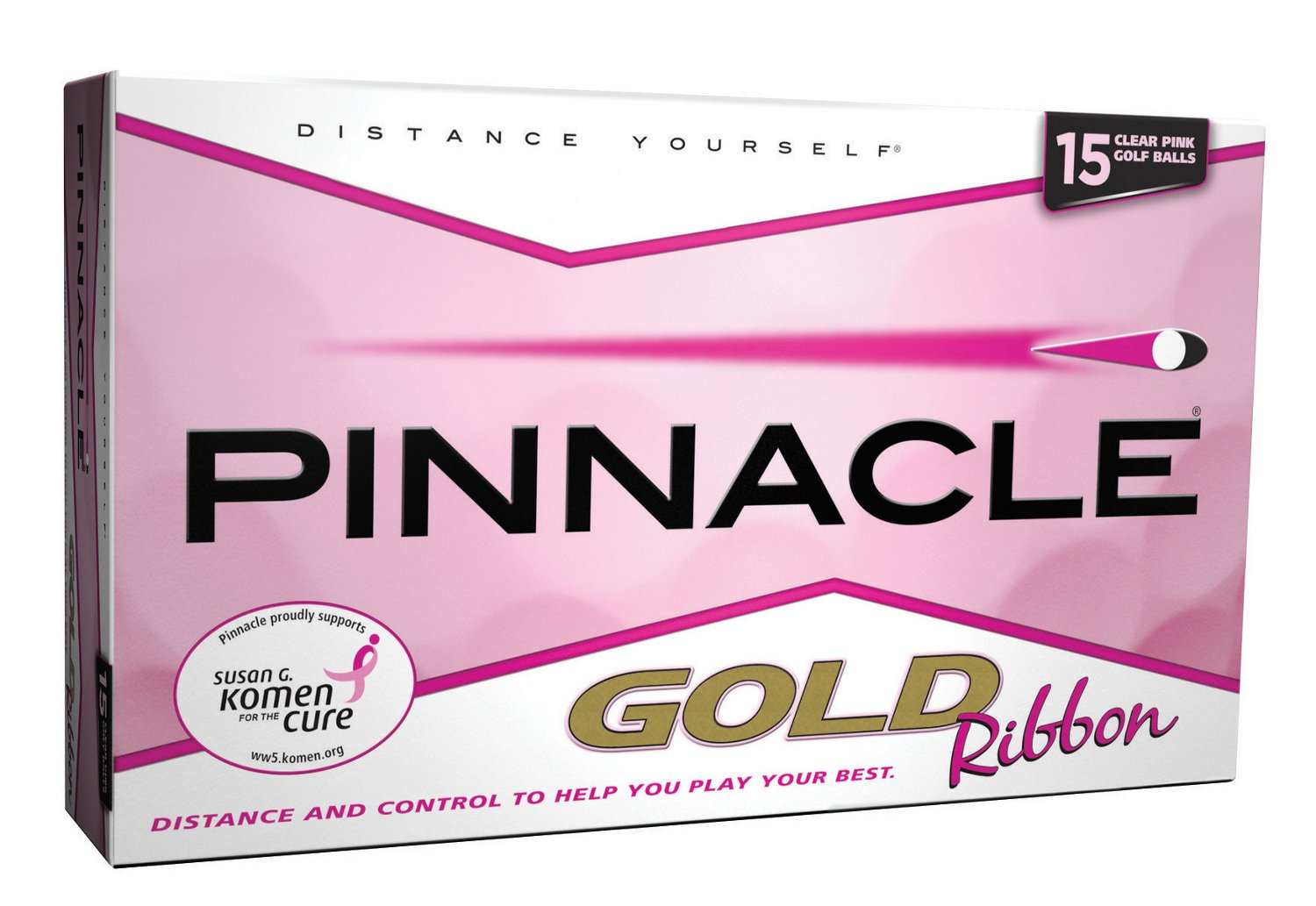 Pinnacle Gold Ribbon Golf Balls 15-Pack