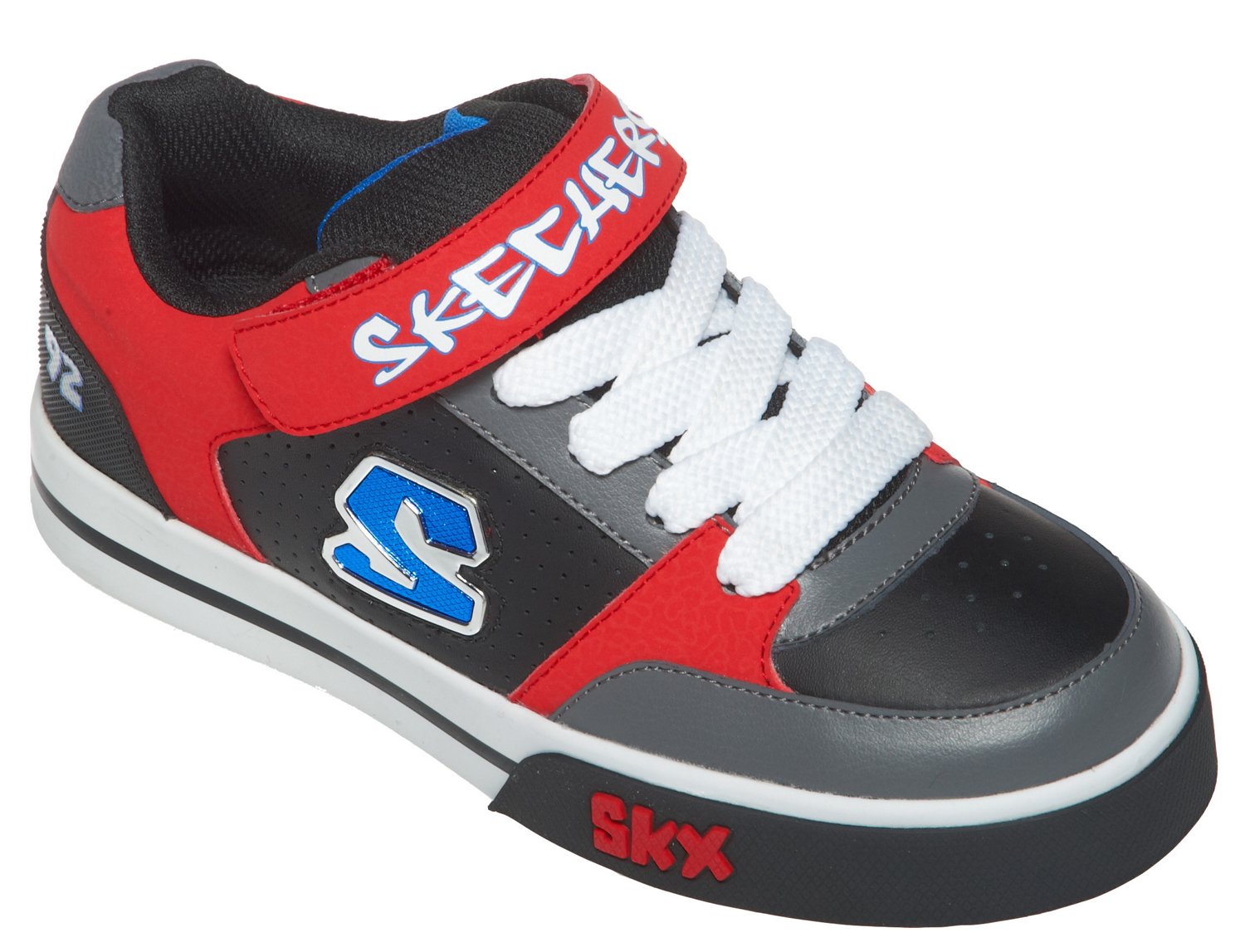 SKECHERS Boys' Lace Up Power Strap Athletic Lifestyle Shoes thumbnail