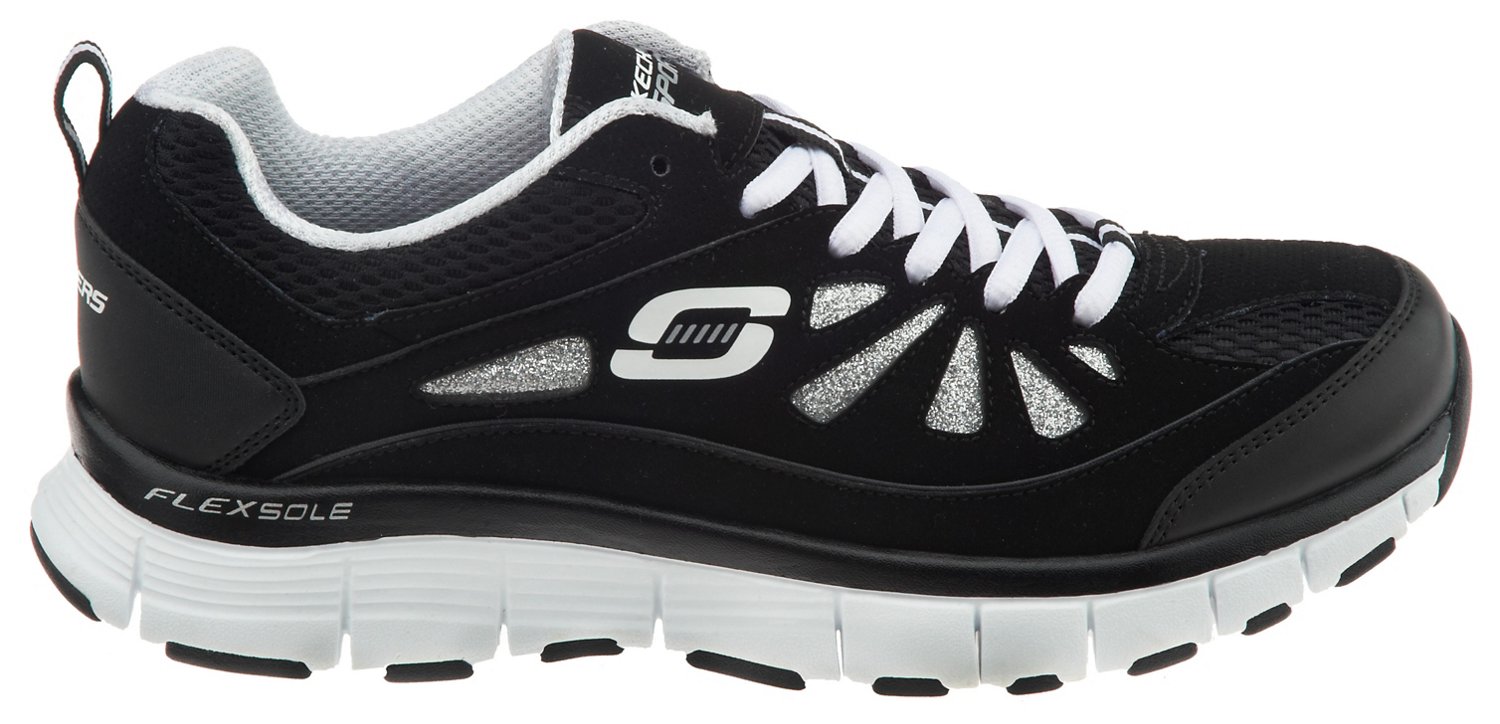 SKECHERS Women's Flex Fit Glamour Glitz Athletic Lifestyle Shoes thumbnail
