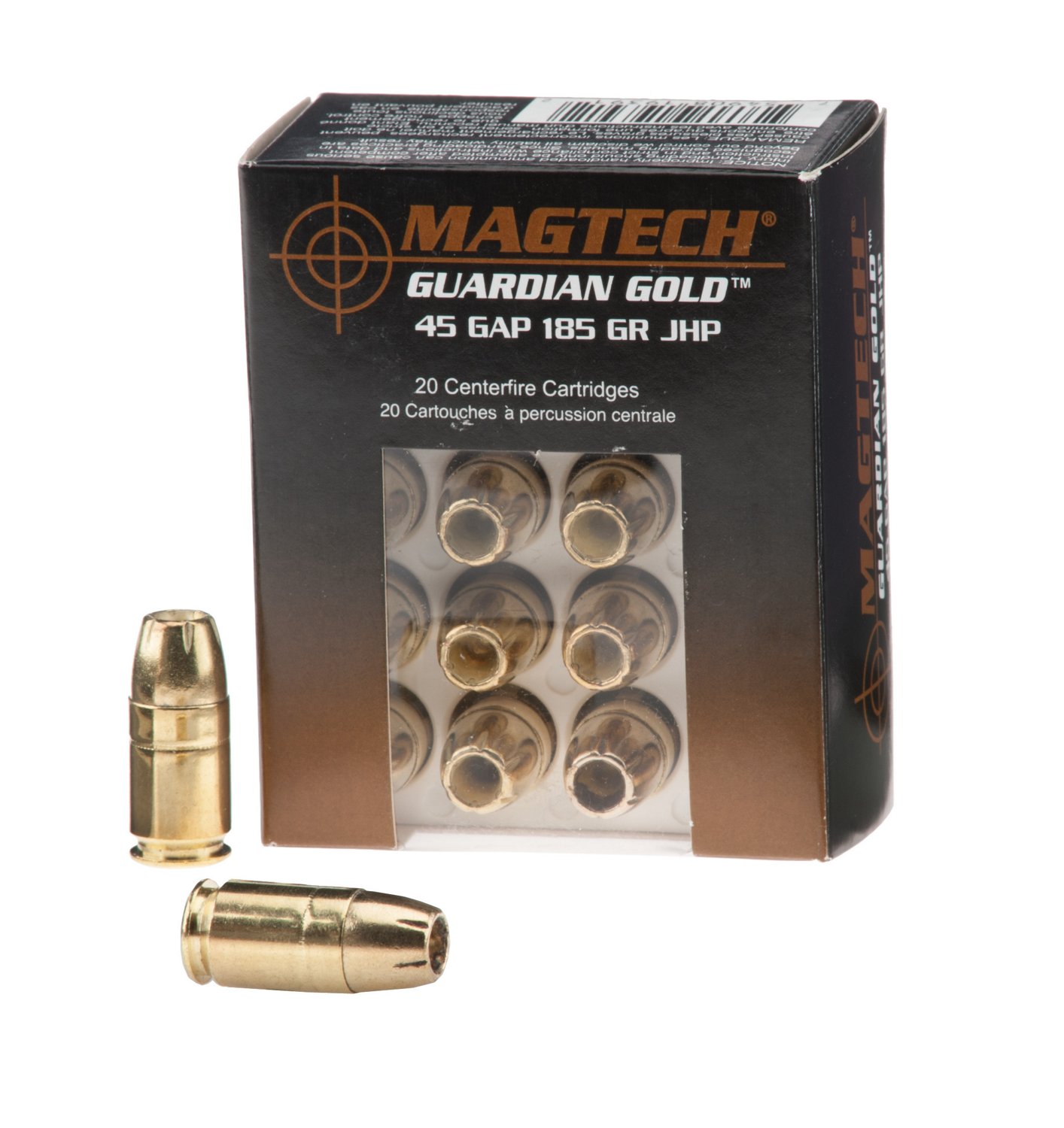 Magtech Guardian Gold .45 G.A.P. 185-Grain Jacketed Hollow-Point Centerfire Pistol Ammunition