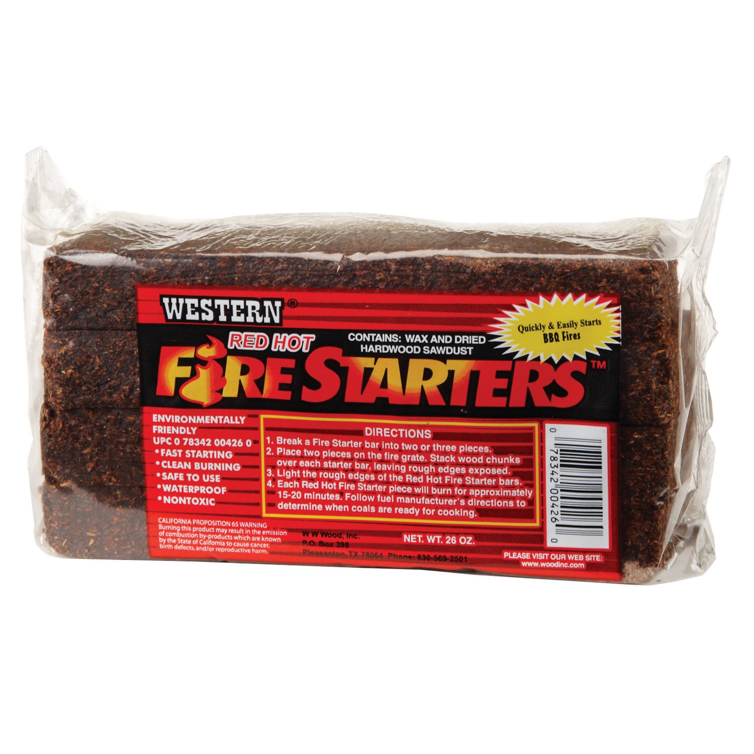 Western Red Hot Fire Starters 4-Pack