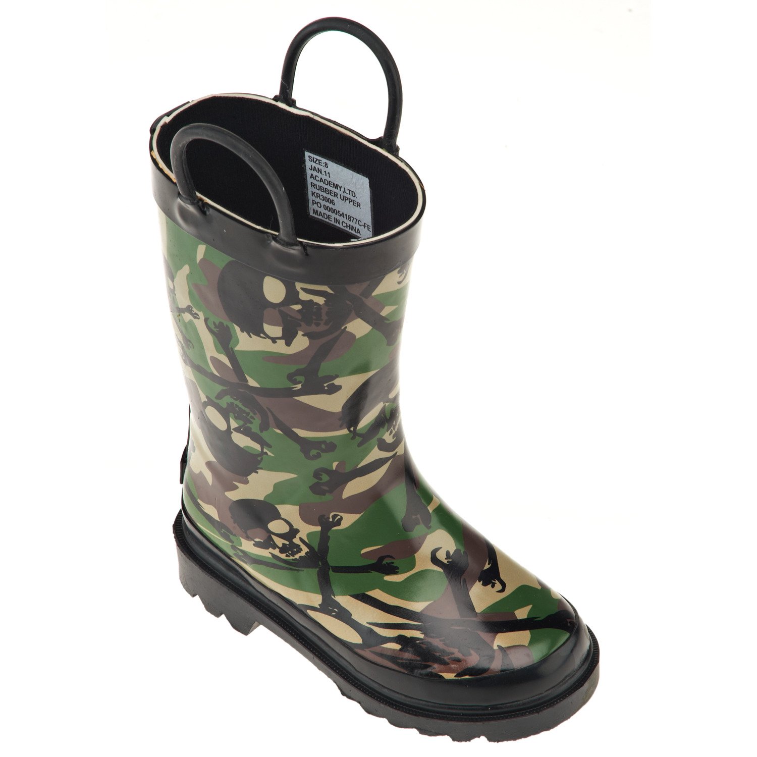 Stone Creek™ Boys' Camo Crossbones Rubber Boots thumbnail