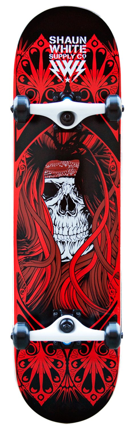 Shaun White Supply Co. Park Complete Red Skull 32" Skateboard thumbnail