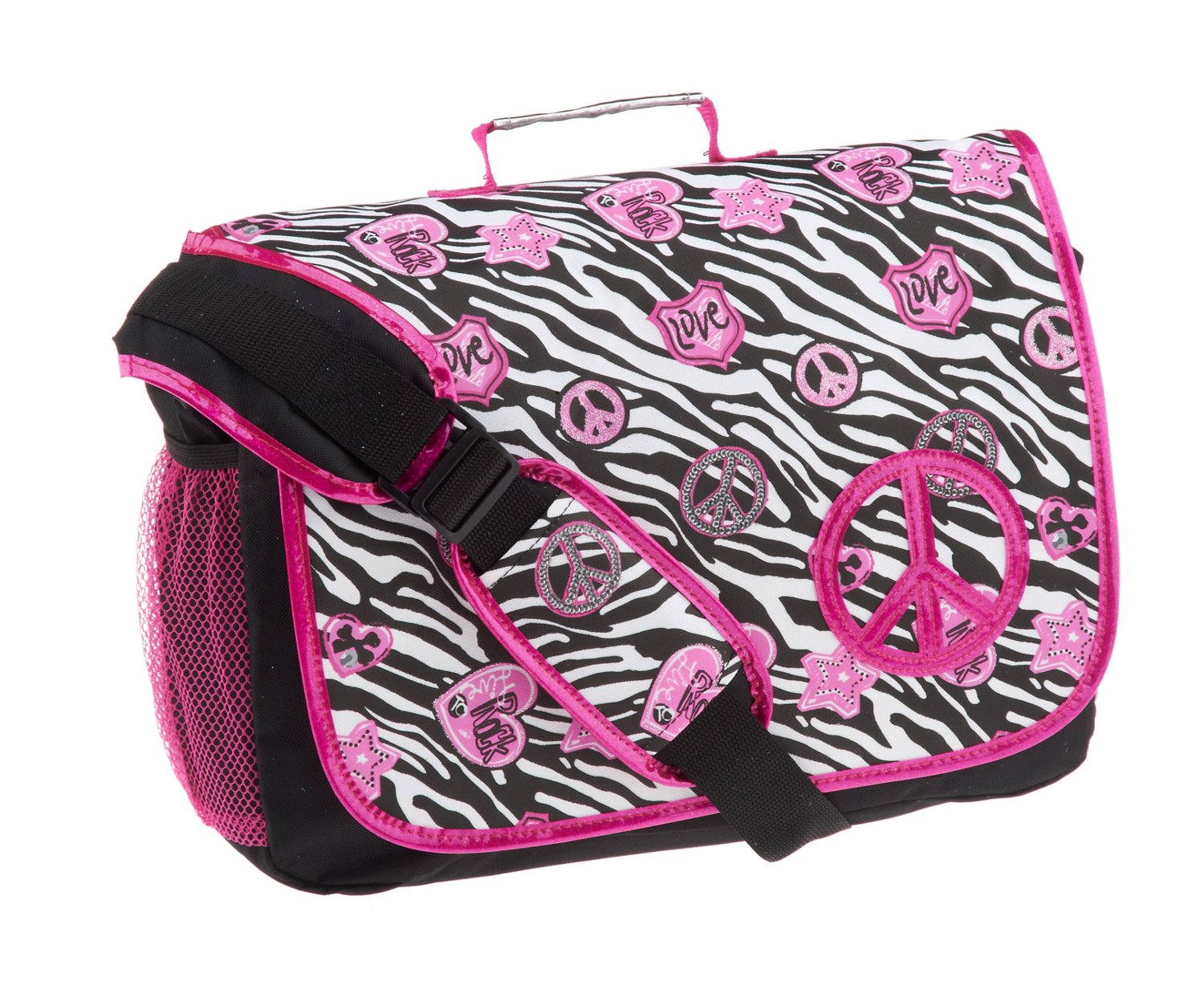Accessories 22 Girls' Pretty N Sassy Zebra Full Size Messenger Bag
