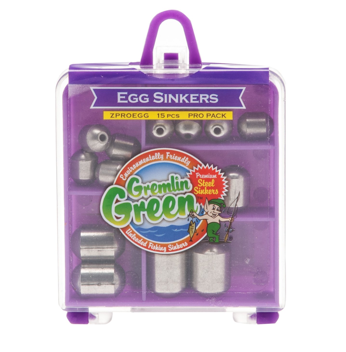 Water Gremlin Green Premium Steel Egg Sinkers Pro Pack Assortment