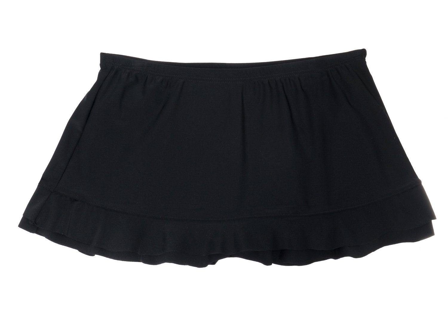 Malibu Women's Solid Ruffle Skirtini Swim Bottom