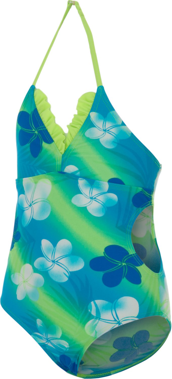 Malibu Girls' Fantasy Island Ruffle Monokini