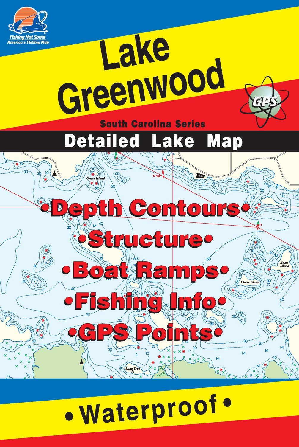 Fishing Hot Spots Lake Greenwood Fishing Map
