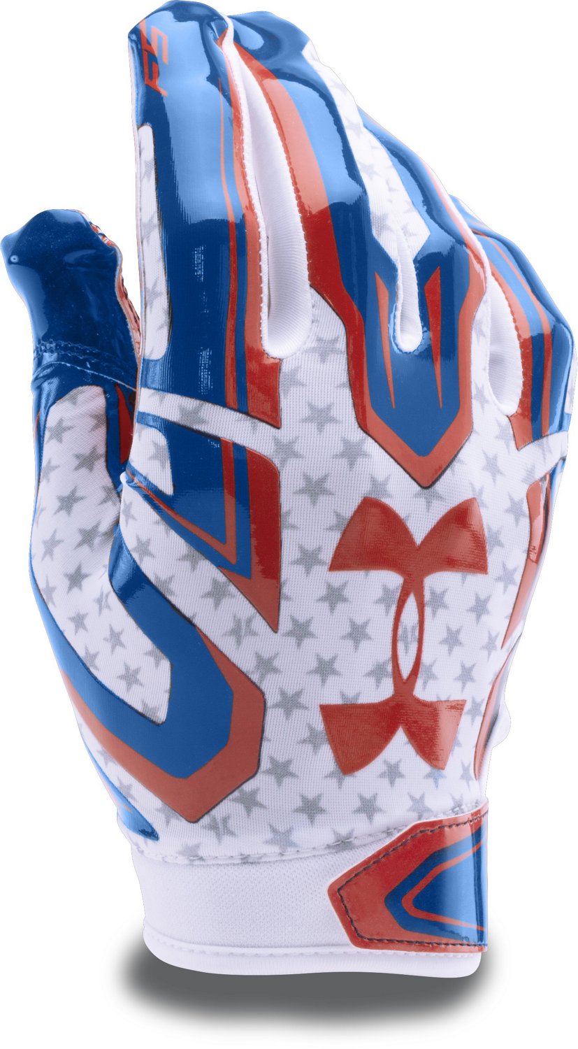 blue under armour football gloves