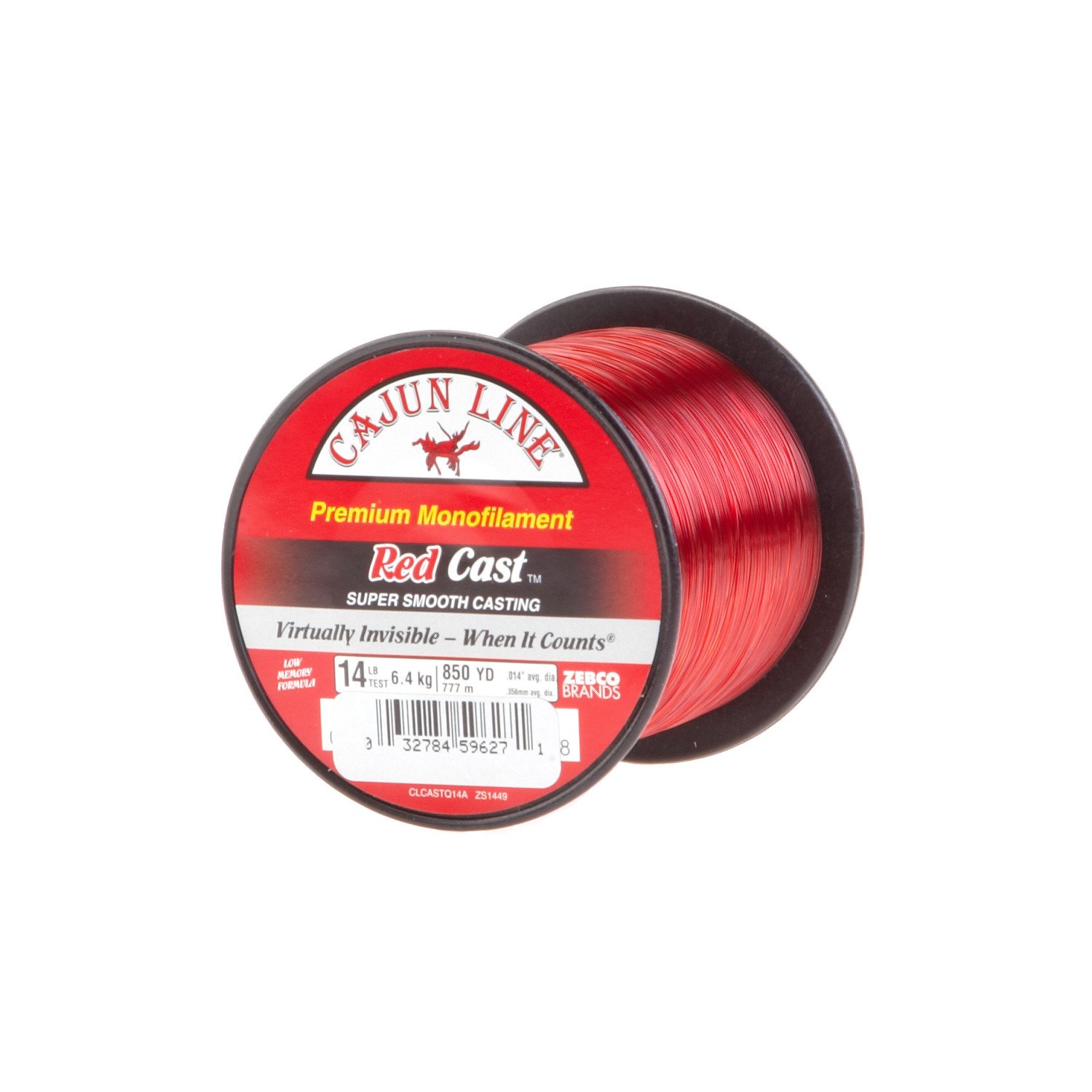 Cajun Line Red Cast 14 lb. - 850 yards Monofilament Fishing Line