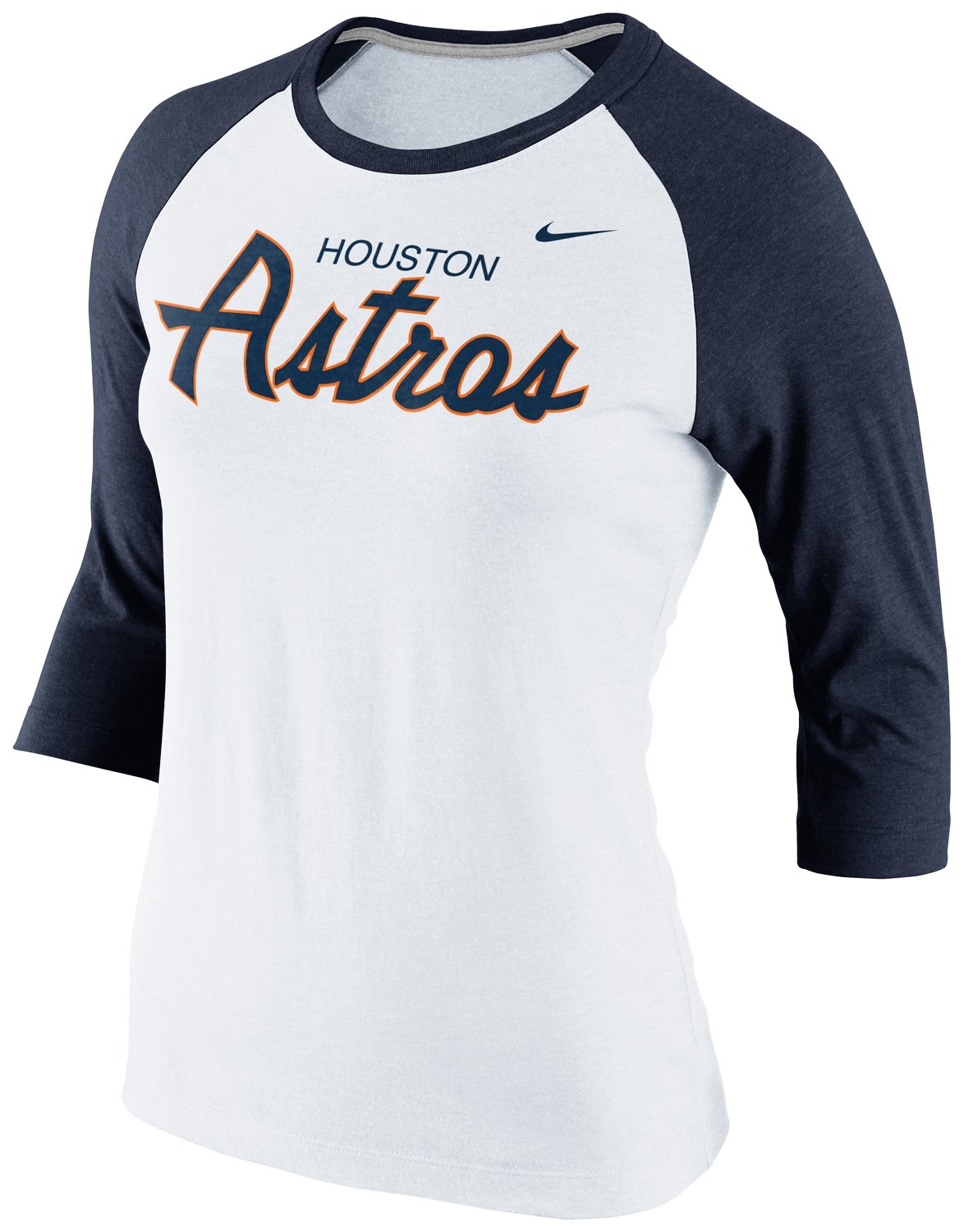 Nike Women's Houston Astros 3/4 Sleeve Raglan T-shirt