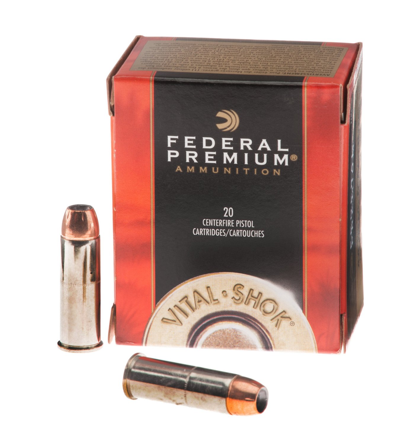 Federal Premium® Vital-Shok® .44 Remington Magnum 280-Grain Centerfire Pistol Ammunition