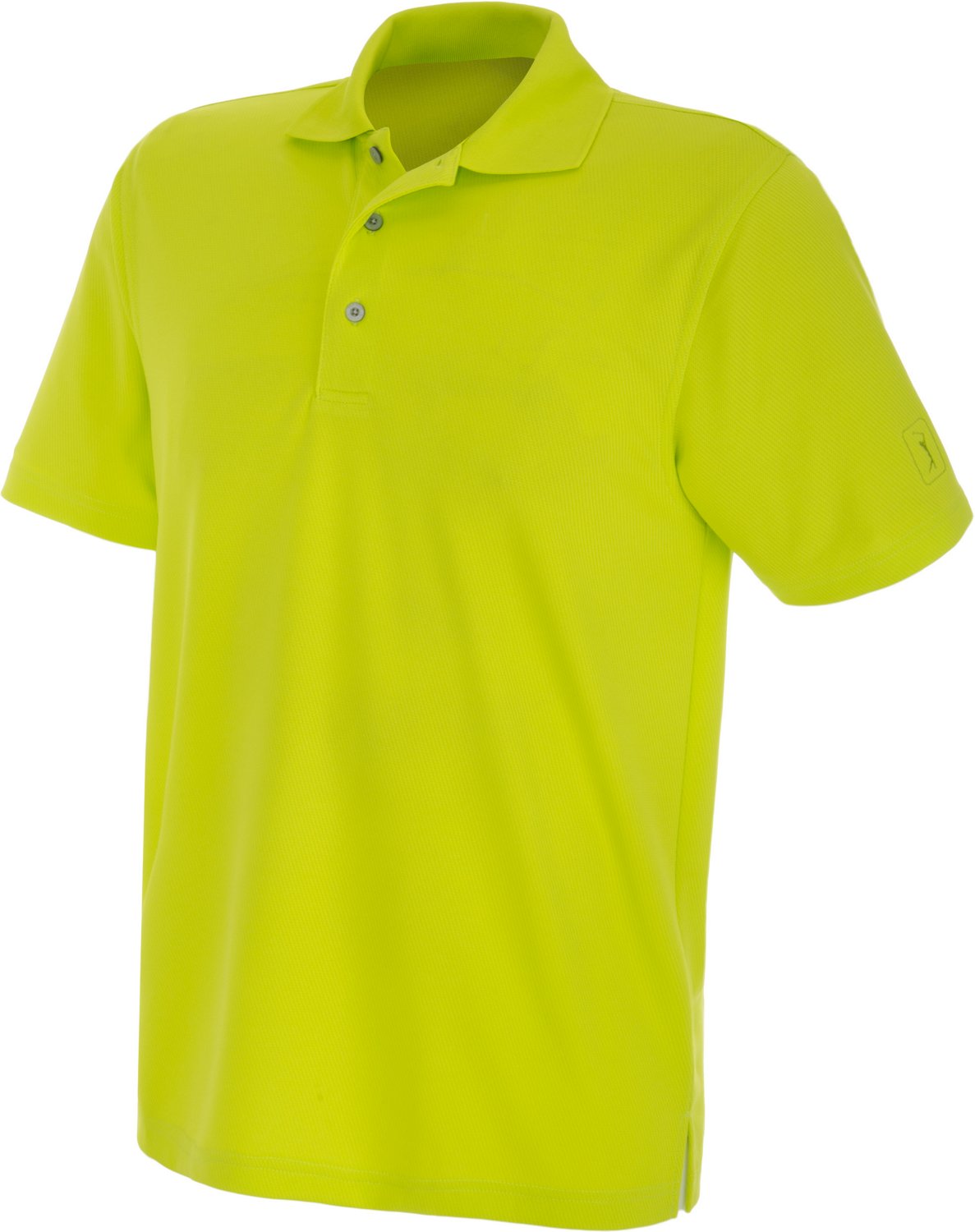 PGA Tour Men's Solid Textured Short Sleeve Polo