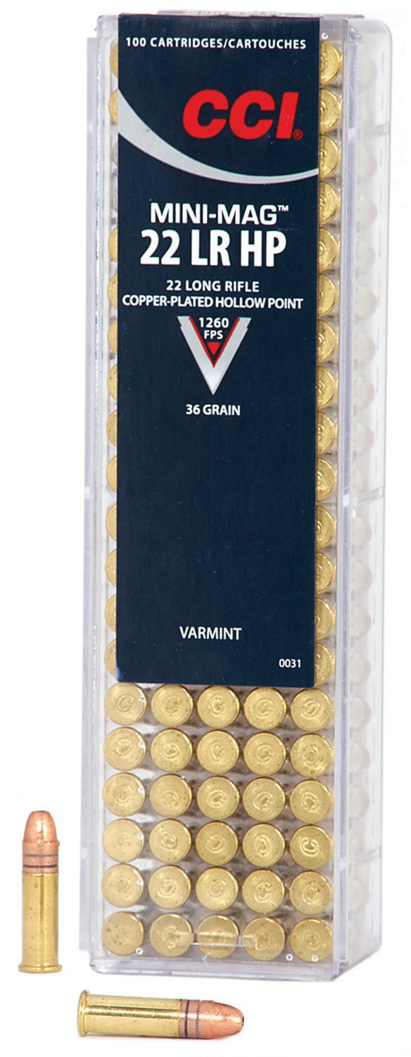CCI® Mini-Mag® .22 LR Copper-Plated Hollow Point Ammunition
