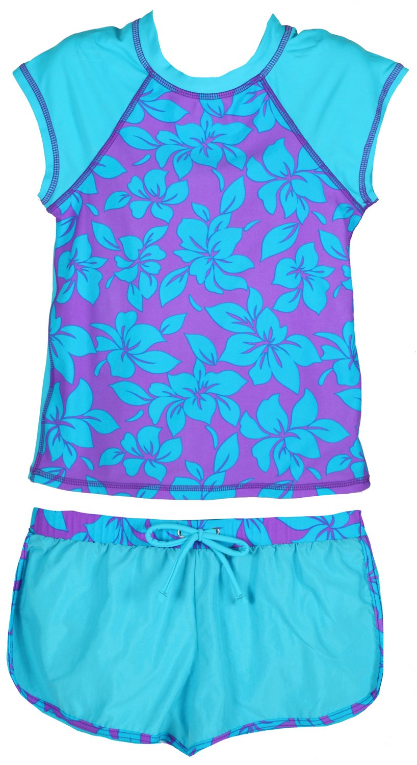 O'rageous® Girls' Aloha Rash Guard and Boardshort Swim Set