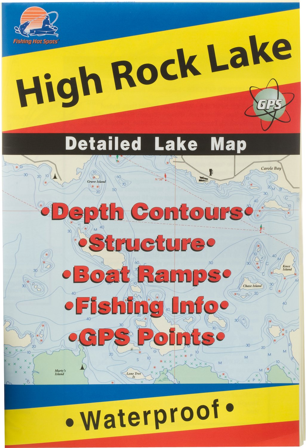 Fishing Hot Spots High Rock Lake Fishing Map